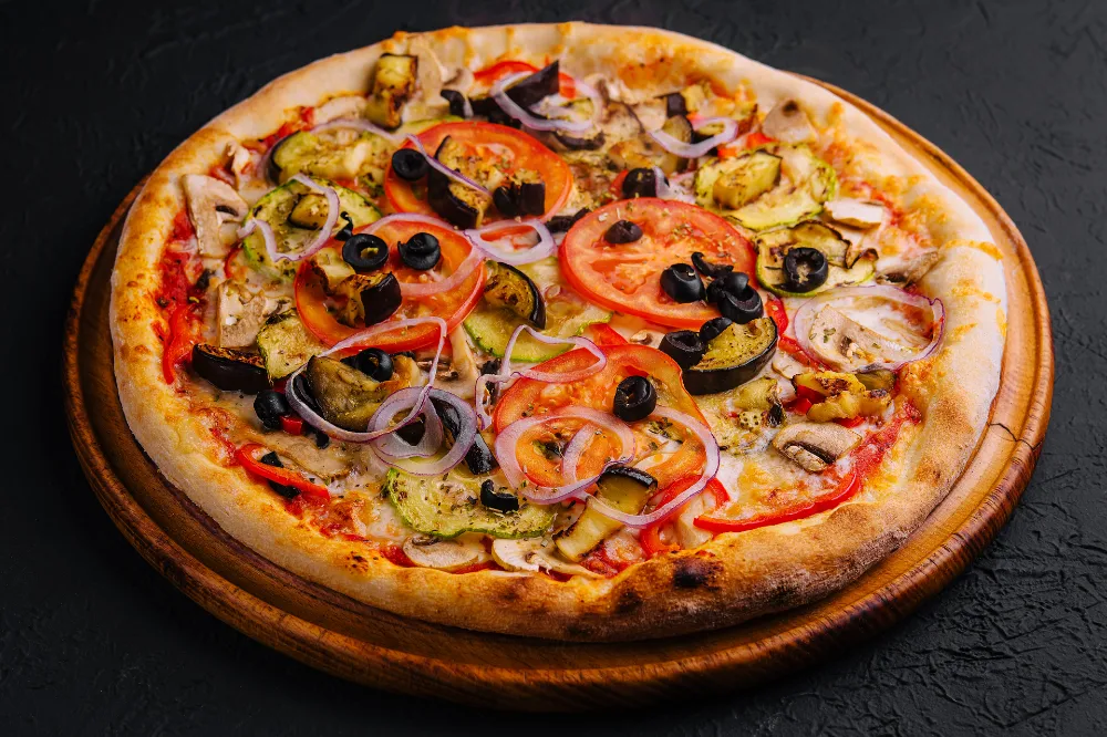 homemade veggie pizza