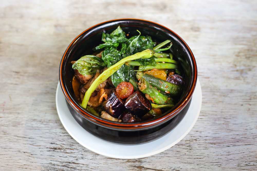 Vegetarian Pinakbet serve in a bowl