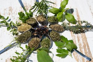 fresh and dried herbs and spices from all over the world
